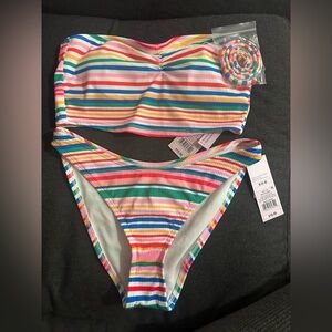 Wild Fable Multicolor Striped Bikini